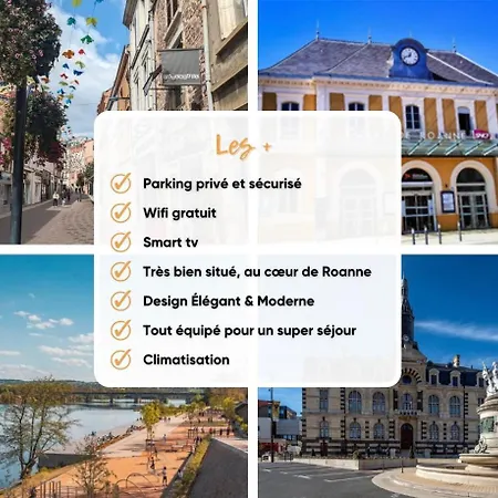 Appartement Rose Centre-ville - Parking & Clim *
